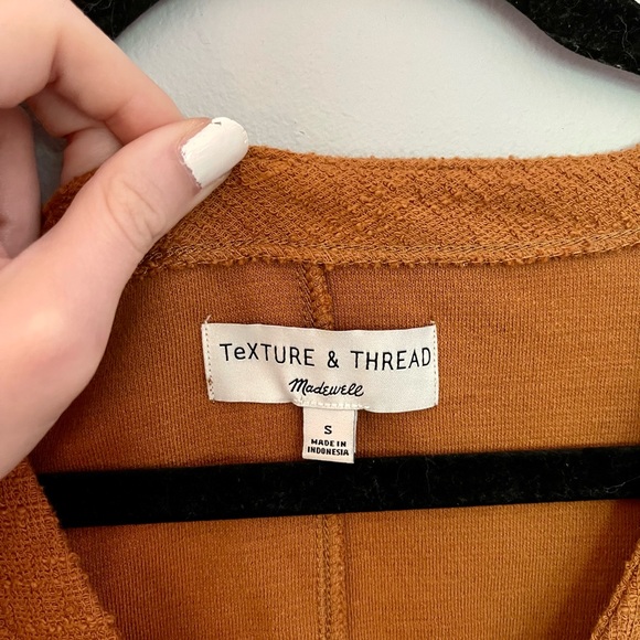 MADEWELL Texture & Thread Wrap Top in Burnt Orange SMALL - Picture 2 of 6